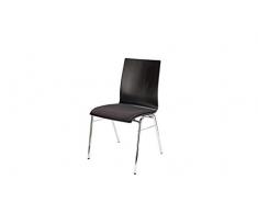 K & M 13415 – Sedia impilabile con imbottitura seduta – Nero