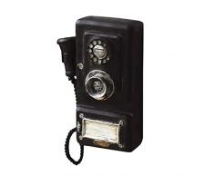 Funtasica Telefono Antico con Quadrante Telefono Retrò Scultura Darte Da Parete Da Collezione Squisita Antiquata per La Parete Della Vetrina Dellhote