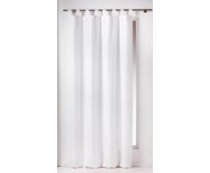 Douceur DIntérieur - 1600515, Tenda Con Passanti , 140 X 260 Cm , Essentiel , Poliestere Unito , Bianco