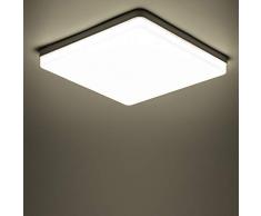 Yafido LED Plafoniera 48W Ultra Magro UFO Pannello LED Quadrata Bianco Naturale 4000K 4320LM Lampada da Soffitto per Soggiorno Camera da letto Bagno Cucina Corridoio e Balcone 30 * 30 * 4cm
