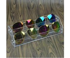 Fdit Organizer per Occhiali da Sole Acrilico Vetrina per Esposizione a più Strati (Two Layers)