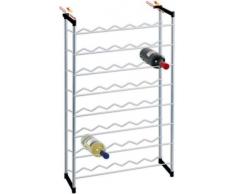 17.20.48 Silver Cantinetta portabottiglie Parigi 48 - Misure Cm 58x24x93h - dotato di 2 tasselli per fissaggio a parete (FUNZIONA SOLO SE FISSATO A PARETE)