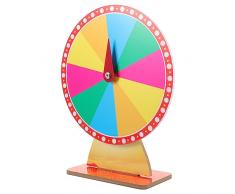 Yardwe Ruota Del Premio Tavolo Ruota Della Roulette Fortunata Ruota Rotante Modificabile Gioco Della Ruota Della Fortuna Per La Festa Di Carnevale Fiera Per Le Vacanze Giocare A