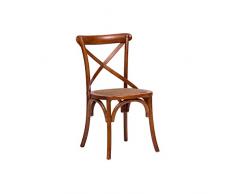 Biscottini Sedia Thonet 86x46x42 cm | Sedie vintage | Sedie in legno da cucina | Sedie legno di frassimo (Brown)