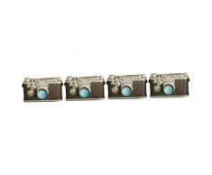 Gogogmee 4Pcs Foto Decorativa Bar Resina Ornamento Puntelli Prop Modello Desktop Decor Craft Fashion Cafe Scultura per Vintage Vetrina Figurine Vetrina Vecchia Decorazione Finestra Bambini