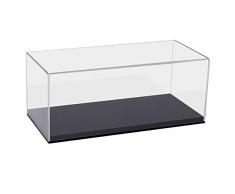 HMF 46800900 Vetrina in acrilico per modellismo, statuette e altri oggetti Trasparente., 34 x 14 x 16 cm