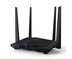 Tenda AC10 Gigabit Router Wi-Fi Dual Band AC1200 Wireless, 4 Porte Gigabit, Parental Control e Rete Ospiti, IPTV, VPN Server, IPv6, WPS, Adatto per Case a Un Piano