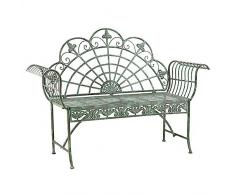 Panche da esterno Panca da giardino in stile rustico retrò, ghisa verde antico 57,4 panca da giardino for esterni, sedia pieghevole for il tempo libero for 2 persone for portico cortile parco Panchin