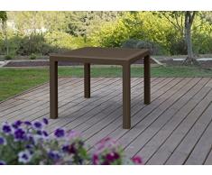 Tavolo Melody da giardino in resina effetto polyrattan cm 94x94x74 h Melody