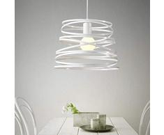 Universo Lampadario moderno a sospensione a fasce intrecciate, in ferro verniciato finish opaco - Attacco 1xE27, Potenza max 1x60 W, dim. 33x22 cm, lunghezza filo 100 cm