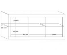 MADIA MODERNA 3 ANTE IN LEGNO BICOLORE LACCATO BIANCO E ANTRACITE LUCIDO