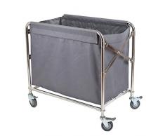 NOALED Rack di stoccaggio Carrello di Servizio Carrello Medico Carrello portabiancheria Pieghevole per Attrezzi, Carrello portabiancheria per Hotel con Ruota Freno Universale, Carrello PE