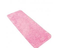 CHENGYANG Tappeto Shaggy Pelo Lungo Resistente Uni passatoia Antiscivolo Tappeto tappeti da Cucina Tappetino da Bagno Pink 50cm x 180cm