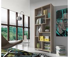 Home Innovation- Scaffale libreria - Divisori design salon-salle pranzo, Rovere Chiaro, dimensioni: 68,5 x 161 x 25 cm di profondità.