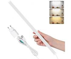 SOAIY 40 x 1.75cm Luce sottopensile cucina Lampada sottopensile Barra led cucina USB magnetica a 3 Colori Fredda/Calda/Neutra Funzione di memoria per Cucina,Bagno,Armadio,Specchio