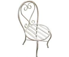 Vigor Portafiori Ferro Battuto Bianco Sedia