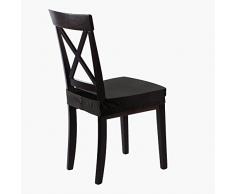 SCHEFFLER-HOME Marie Coprisedie seduta con effetto loto 2 pezzi, elasticizzato Copertura seduta della sedia, bi-elastico Copri-seduta moderno, Decorativo protezione in stretch in tessuto con banda elastica per una misura universale,