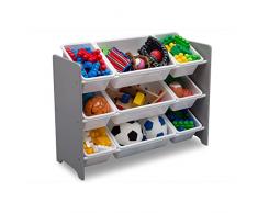 Delta Children MySize 9 Bin Plastic Toy Organizer - Greenguard Gold Certified, Grey