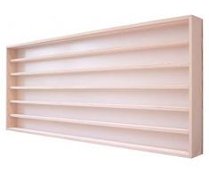 2 Ante plexiglass scorrevoli Collezionismo in Legno di Betulla Non trattato Scala N e H0 Modellismo 90 x 11 x 8,5 cm Alsino V90.1 Vetrina espositiva 1 ripiano