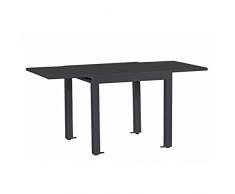 Estosa - Tavolo Da Giardino Allungabile Lipari, Tavolo Da Esterno Per Arredo Giardino In Alluminio, Tavolo Giardino Per Set Giardino Esterno, Tavolo Allungabile (Grigio, 82/163 x 90 x75)