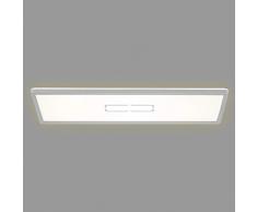 Briloner Leuchten - Plafoniera a LED, lampada da soffitto con effetto retroilluminazione, 22 Watt, 2.700 Lumen, 4.000 Kelvin, bianco argento, 580 x 200 x 29 mm (L x P x A), 3394-014