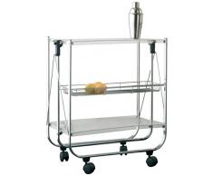 Brandani 59334 - Carrello per servizio, pieghevole, colore: trasparente