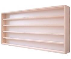 Vetrina (V17) per modellismo in legno di betulla, con 2 vetri di plexiglas, Dimensioni 100 x 59 x 15 cm, vetrinetta, bacheca, espositore, collezionismo
