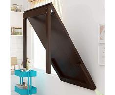 FWEOOFN Tavolo a ribalta da Parete Tavolo da Pranzo Pieghevole da Cucina Scrivania da Studio Convertibile Tavolo da Computer Invisibile per Piccoli spazi Multi-Size Optional-75 * 45cm_Teak Amazing