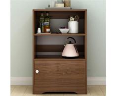 Pratico Credenza Semplice Piccoli Usa imitazione multifunzione legno Wine and Tea armadietto della cucina moderna Assemblare Simplicity Storage Cabinets 50X30X81cm UOMUN ( Color : Black silk oak )