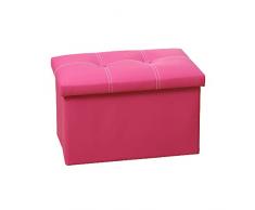 DSFEN Pieghevole Pouf Contenitore E Imbottito - Panca Poltrona - Cuoio Ottomane Poggapiedi Sgabello - Bottone Seduta Imbottita - 49 X 31 X 31 Cm,G