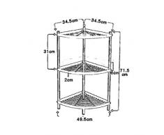 Cremagliera del vaso a più strati del triangolo della cucina dell'acciaio inossidabile della cremagliera della cucina 304 ha messo il pavimento di stoccaggio dell'angolo del scaffale del vaso YIXIN