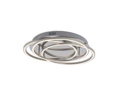 Briloner Leuchten - Lampada LED da soffitto, luce da soffitto dimmerabile, funzione di memoria, 60 watt, 4.800 lumen, 3.000 Kelvin, alluminio cromato, 546x95mm (DxH)