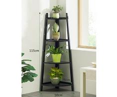 LXLA- 3,4 Strati Fioriera in legno Mensola angolare Angolo vetrina Espositore da interno Salotto aromatico Vaso per fiori Vaso da pavimento (dimensioni : 4-Tier)