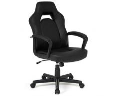 IntimaTe WM Heart Sedia Gaming, Sedia da Gioco ergonomica, Sedia da Scrivania per Adulti, Sedia da Ufficio Girevole, Sedia da Computer, con Meccanismo dInclinazione, Nero