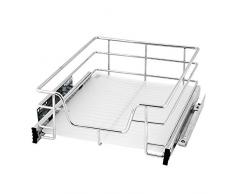 bremermann® cassetto telescopico, cassetto telescopico per la cucina con ripiano, 45 cm
