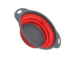 Sunlera Pieghevole Wash Colander Frutta Verdure di Lavaggio Carrello da Cucina Pieghevole Strainer