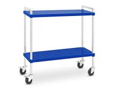 Royal Catering Carrello Portavivande Professionale Cucina Acciaio Inox Carrello Di Servizio Pieghevole RC-STSS1016 (2 ripiani, 50 kg, 37,5 x 104 cm)