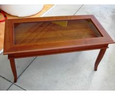 TAVOLO BACHECA LEGNO BASE VETRO COME FOTO ARTE POVERA PRODOTTO VENETO
