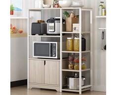 LYWY Mobiletto Cucina, Scaffale da Cucina per Fornaio, Utilità per Forno A Microonde, Carrello Portaoggetti, Mensola per Stazione di Lavoro (Color : Gray, Size : C)