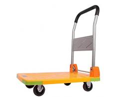 KJLY Carrello Pieghevole con Ruote, Camion Piattaforma Push Carrello a Mano Camion Manuale carrelli di utilità carrelli di Servizio, vagone Pieghevole carico Massimo 150kg / 330 lb