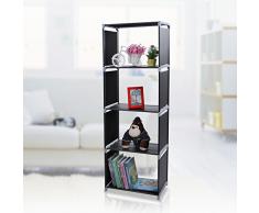 SONGMICS Scaffale a 4 Scomparti, 147 x 50 x 30 cm, per Cucina, corridoio, corridoio, Cantina o Studio, LSN14H, Tessuto, 50 x 30 x 147 cm