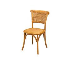 Biscottini Sedia Thonet in massello di Frassino e Seduta Rattan Finitura Naturale L45xPR50xH88 cm