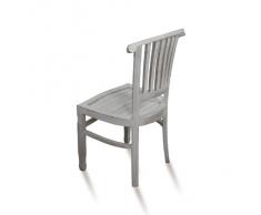 Casa Mobili Dining Chair cantik Shabby, Sedia In Legno Di Teak Massiccio Decapato, Vintage Sedia per sala da pranzo, sedie, Teak Ivey
