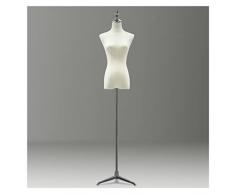LXLIGHTS Busto Sartoriale Donna Manichini E Busti Sartoriali per Cucito, Mezzo Manichino Regolabile in Altezza, Forma del Vestito con Base A Treppiede in Metallo per Esposizione di Vestiti in Vetrina
