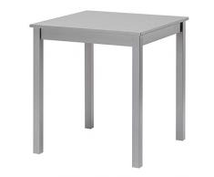 hagge home Tavolo da pranzo, Tavolo da cucina, Tavolo piccolo, Tavolo Soggiorno, Scrivania computer, Scrivania PC, Scrivania ufficio, Legno massiccio, Gambe di legno, 68 x 68, Altezza 75, Gray