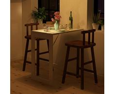 LXP Tavolo sospeso Piegare Convertibile Tavolo Drop Leaf, Contro Il Muro Galleggiante Tavolo Da Pranzo, Scrivania A Muro Ufficio Computer Muro Connesso Tavolo Bianco 70 * 45 Cm Disponibile per soggior