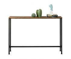SoBuy Tavolo da Consolle Vintage Tavolo da Ingresso Tavolo per Divano salvaspazio L120*P20*A80 cm Marrone FSB19-XL-N