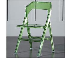 Sedia pieghevole flash trasparente acrilico Adulto con schienale Sedie da pranzo moderne Capacità cuscinetti 150 kg per cucina Lounge