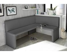 MyStyleWood - Panchina ad angolo da cucina “Olga”, spessa imbottitura, in ecopelle, facile da pulire, struttura in legno resistente