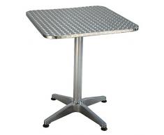 Tavolo alluminio bar quadro cm. 70x70